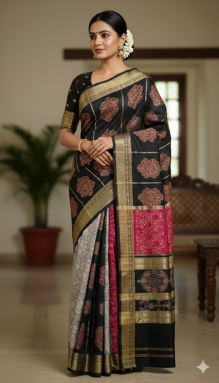 Sambalpuri Saree (Black)