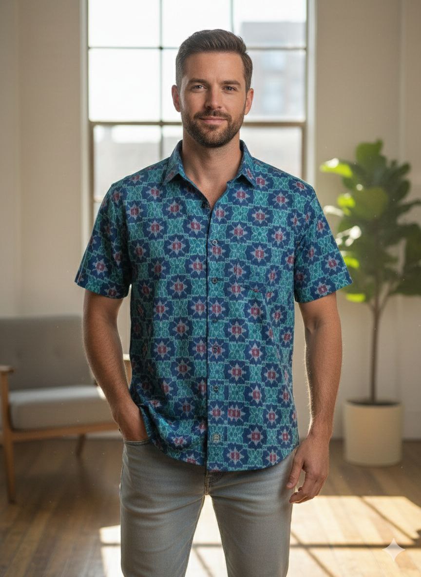 Sambalpuri Shirts (dark blue)