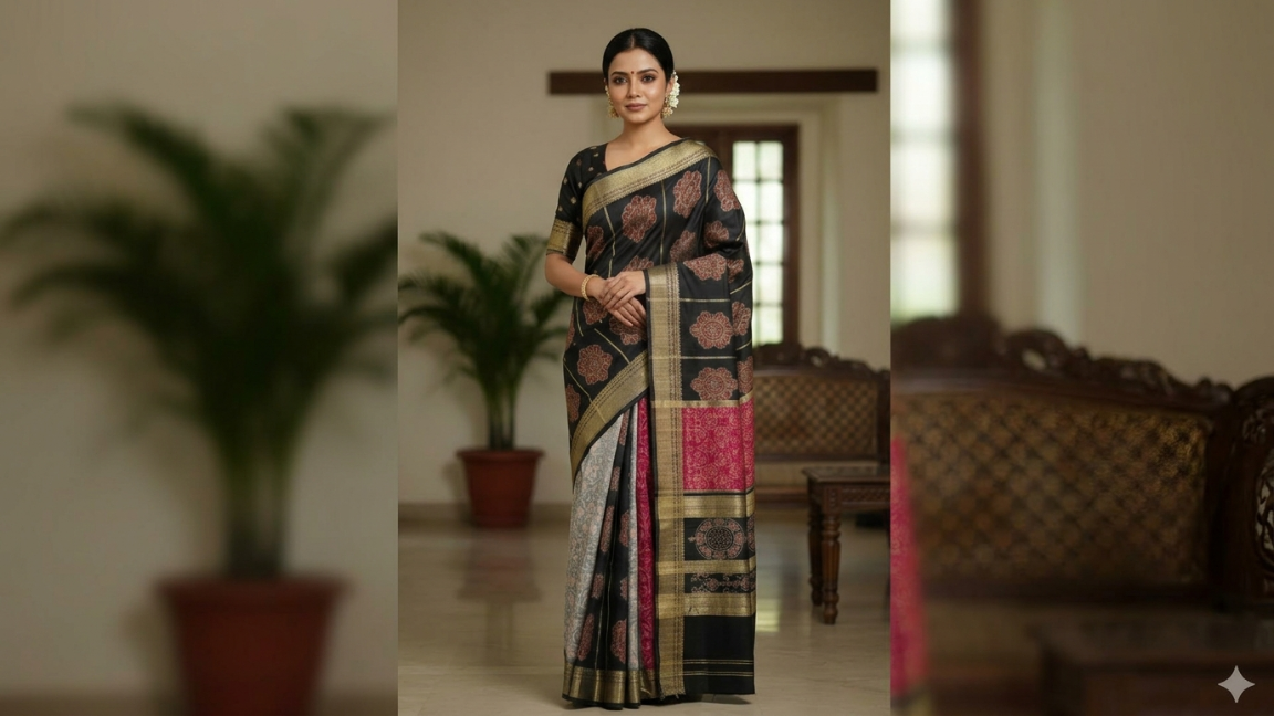 Sambalpuri Saree (Black)